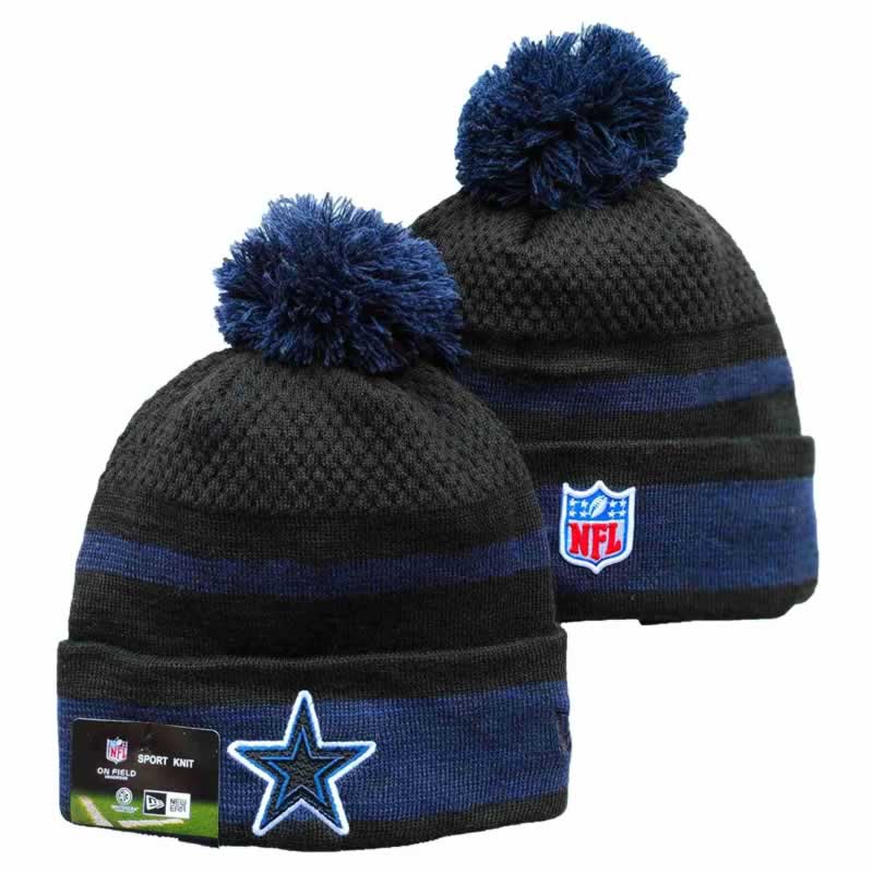 Cowboys Team Logo Black and Blue Pom Cuffed Knit Hat YD,We sell and wholesale Cowboys Team Logo Black and Blue Pom Cuffed Knit Hat YD on line form chian!
